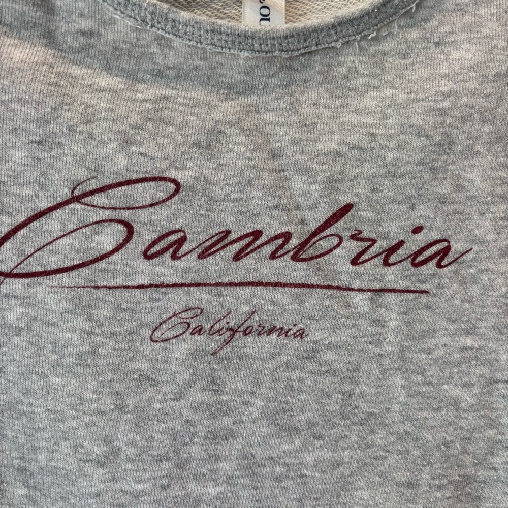 NWOT Live Love OURAY Gray Cambria CA Sweat Shirt terry lined boatneck SZ L - Picture 5 of 12